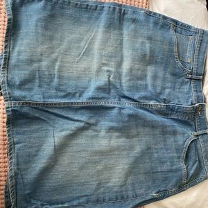 Long denim skirt